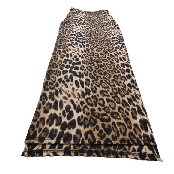 Sheer Sleeveless Leopard Print Dress - Picture 2 of 6